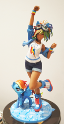 Size: 1866x3624 | Tagged: safe, imported from derpibooru, kotobukiya, rainbow dash, human, pony, anime, human ponidox, humanized, kotobukiya rainbow dash, self ponidox