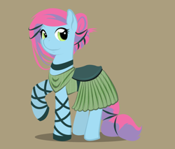 Size: 900x766 | Tagged: safe, alternate version, artist:askmerriweatherauthor, imported from derpibooru, oc, oc only, oc:tootie frootie, pegasus, pony, choker, clothes, dress, solo