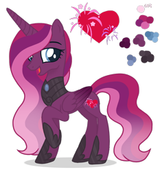 Size: 930x1000 | Tagged: safe, artist:magicuniclaws, imported from derpibooru, oc, oc only, alicorn, pony, base used, female, magical lesbian spawn, mare, offspring, parent:princess cadance, parent:tempest shadow, simple background, solo, transparent background