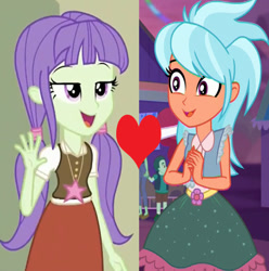 Size: 766x773 | Tagged: safe, edit, edited screencap, imported from derpibooru, screencap, frosty orange, starlight, starshine, equestria girls, equestria girls series, friendship games, rollercoaster of friendship, background human, female, frostylight, heart, lesbian, shipping, shipping domino