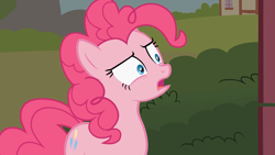 Size: 1920x1080 | Tagged: safe, artist:agrol, imported from derpibooru, pinkie pie, earth pony, pony, confused, female, mare, reaction image, shocked, solo, youtube link