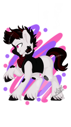 Size: 1080x1920 | Tagged: safe, artist:silentwolf-oficial, imported from derpibooru, oc, oc only, earth pony, pony, clothes, earth pony oc, raised hoof, signature, simple background, solo, transparent background, unshorn fetlocks, watermark