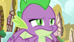 Size: 1920x1080 | Tagged: safe, imported from derpibooru, screencap, spike, dragon, the big mac question, are you fucking kidding me, male, narrowed eyes, reaction image, seriously, solo, spike is not amused, unamused, winged spike, wings