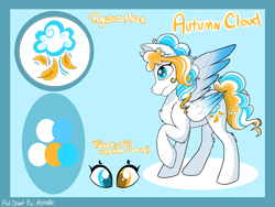 Size: 2224x1668 | Tagged: safe, artist:mychelle, imported from derpibooru, oc, oc only, oc:autumn cloud, pegasus, pony, colored wings, colored wingtips, female, mare, reference sheet, solo