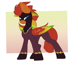 Size: 2162x1902 | Tagged: safe, artist:beardie, imported from derpibooru, oc, oc only, pegasus, pony, clothes, colored pupils, costume, folded wings, lidded eyes, male, pegasus oc, shadowbolts, shadowbolts costume, smiling, smirk, solo, stallion, wings