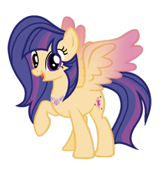 Size: 968x1024 | Tagged: safe, artist:stellamoonshine, artist:stellamoonshineyt, imported from derpibooru, oc, oc only, oc:twinkle galaxy, pony, colored wings, colored wingtips, female, mare, offspring, parent:flash sentry, parent:twilight sparkle, parents:flashlight, simple background, solo, transparent background