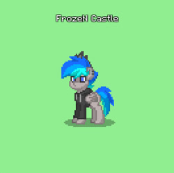 Size: 397x396 | Tagged: safe, imported from derpibooru, oc, oc only, oc:frozen castle, pegasus, pony, pony town, male, pixel art, screenshots, simple background, solo, stallion