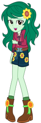 Size: 1500x4447 | Tagged: safe, artist:sketchmcreations, imported from derpibooru, wallflower blush, equestria girls, equestria girls series, let it rain, spoiler:eqg series (season 2), clothes, commission, cute, female, flowerbetes, looking at you, music festival outfit, open mouth, simple background, smiling, socks, solo, transparent background, vector