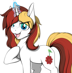 Size: 1067x1087 | Tagged: safe, artist:notetaker, imported from derpibooru, oc, oc only, oc:scarlet serenade, pony, unicorn, commission, female, feral, mare, simple background, solo, transparent background