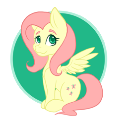 Size: 1280x1272 | Tagged: safe, artist:mscolorsplash, imported from derpibooru, fluttershy, pegasus, pony, circle background, colored pupils, cute, female, mare, shyabetes, sitting, solo, spread wings, wings