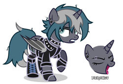 Size: 4350x2984 | Tagged: safe, artist:oyks, imported from derpibooru, oc, oc only, oc:elizabrat meanfeather, alicorn, bat pony, bat pony alicorn, pony, alicorn oc, bat pony oc, bat wings, boots, choker, clone, clothes, ear piercing, earring, eyebrow piercing, eyes closed, female, fingerless gloves, gloves, gritted teeth, horn, jacket, jewelry, leather jacket, mare, open mouth, piercing, raised hoof, shoes, simple background, socks, solo, spiked choker, striped socks, tongue piercing, transparent background, wings