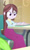 Size: 764x1258 | Tagged: safe, imported from derpibooru, screencap, velvet sky, equestria girls, equestria girls series, book, clothes, cropped, desk, female, long skirt, sitting, skirt