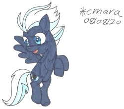 Size: 1102x971 | Tagged: safe, artist:cmara, imported from derpibooru, night glider, pegasus, pony, female, flying, mare, open mouth, raised hoof, simple background, solo, traditional art, white background