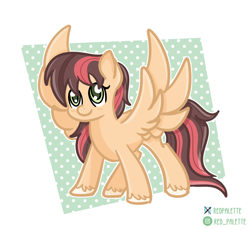 Size: 1200x1101 | Tagged: safe, artist:redpalette, imported from derpibooru, oc, pegasus, cute, female, mare, pegasus oc, wings