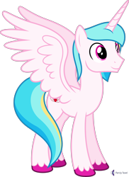 Size: 4000x5485 | Tagged: safe, alternate version, artist:parclytaxel, imported from derpibooru, oc, oc only, oc:prince endearment, alicorn, pony, .svg available, absurd resolution, alicorn oc, commission, horn, male, simple background, smiling, solo, spread wings, stallion, transparent background, unshorn fetlocks, vector, wings