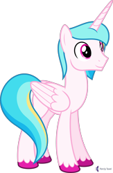 Size: 4000x6129 | Tagged: safe, alternate version, artist:parclytaxel, imported from derpibooru, oc, oc only, oc:prince endearment, alicorn, pony, .svg available, absurd resolution, alicorn oc, commission, horn, male, simple background, smiling, solo, stallion, transparent background, unshorn fetlocks, vector, wings