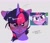 Size: 2048x1780 | Tagged: safe, artist:poneko-chan, imported from derpibooru, screencap, twilight sparkle, pony, unicorn, lesson zero, blushing, crying, dishevelled, female, looking at you, mare, scene interpretation, screencap reference, screenshot redraw, solo