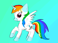 Size: 630x472 | Tagged: safe, imported from derpibooru, oc, oc only, alicorn, pony, alicorn oc, horn, not rainbow dash, solo, wings