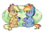 Size: 1200x867 | Tagged: safe, artist:inuhoshi-to-darkpen, imported from derpibooru, applejack, rainbow dash, earth pony, pegasus, pony, my little pony: pony life, cellphone, female, g4.5, mare, open mouth, phone, simple background, smartphone, transparent background