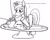 Size: 847x675 | Tagged: safe, artist:dsb71013, imported from derpibooru, minuette, oc, oc:night cap, pony, dentist, grumpy, lying down, magic, monochrome, on back, telekinesis, vent art