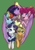 Size: 2039x2894 | Tagged: dead source, safe, alternate version, artist:banoodle, imported from derpibooru, applejack, fluttershy, pinkie pie, rainbow dash, rarity, twilight sparkle, alicorn, earth pony, pegasus, pony, unicorn, the last problem, female, green background, hat, mane six, mare, older, older applejack, older fluttershy, older mane six, older pinkie pie, older rainbow dash, older rarity, older twilight, open mouth, princess twilight 2.0, simple background, smiling, twilight sparkle (alicorn)