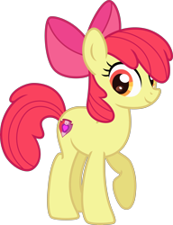 Size: 3500x4555 | Tagged: safe, artist:n0kkun, imported from derpibooru, apple bloom, earth pony, pony, apple bloom's bow, bow, cutie mark, female, hair bow, mare, older, older apple bloom, raised hoof, simple background, solo, the cmc's cutie marks, transparent background