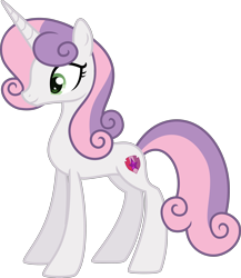 Size: 3500x4027 | Tagged: safe, artist:n0kkun, imported from derpibooru, sweetie belle, pony, unicorn, alternate hairstyle, cute, cutie mark, diasweetes, female, mare, older, older sweetie belle, simple background, solo, the cmc's cutie marks, transparent background