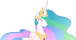 Size: 6000x3199 | Tagged: safe, artist:n0kkun, imported from derpibooru, princess celestia, alicorn, pony, crown, cute, cutelestia, eyes closed, female, jewelry, mare, regalia, simple background, solo, transparent background, vector