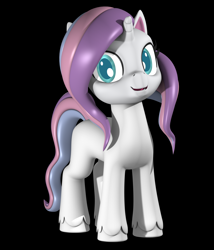 Size: 3000x3500 | Tagged: safe, artist:argos90, imported from derpibooru, potion nova, pony, unicorn, my little pony: pony life, 3d, black background, g4.5, missing cutie mark, simple background, smiling