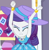 Size: 371x379 | Tagged: safe, imported from derpibooru, screencap, rarity, camping must-haves, equestria girls, spoiler:eqg series (season 2), armpits, arms in the air, belt buckle, blouse, bracelet, clothes, dress, eyes closed, eyeshadow, female, frilly design, geode of shielding, hat, jewelry, magical geodes, makeup, pendant, rarity peplum dress, sleeveless, solo, sun hat