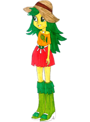 Size: 2400x3238 | Tagged: safe, artist:topsangtheman, imported from derpibooru, sweet leaf, equestria girls, female, simple background, solo, traditional art, transparent background