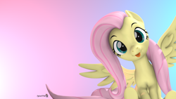 Size: 1920x1080 | Tagged: safe, artist:spinostud, imported from derpibooru, fluttershy, pegasus, pony, 3d, :p, cute, female, looking at you, shyabetes, silly, solo, source filmmaker, tongue out