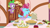 Size: 1920x1080 | Tagged: safe, imported from derpibooru, screencap, cup cake, spike, dragon, pony, the big mac question, apple, batter, female, flour, food, mare, pie, tongue out, winged spike, wings