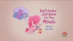 Size: 1920x1080 | Tagged: safe, imported from derpibooru, screencap, pinkie pie, pony, don't look a .gif horse in the mouth, my little pony: pony life, spoiler:pony life s01e31, female, g4.5, mare, title card