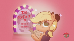 Size: 1476x822 | Tagged: safe, imported from derpibooru, screencap, applejack, earth pony, pony, my little pony: pony life, the root of it, spoiler:pony life s01e32, female, g4.5, mare, solo, title card