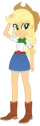 Size: 1024x3219 | Tagged: safe, artist:emeraldblast63, imported from derpibooru, applejack, equestria girls, female, redesign, simple background, solo, transparent background