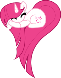 Size: 328x420 | Tagged: safe, artist:bronyxceed, imported from derpibooru, lovestruck, pony, unicorn, cute, eyes closed, female, heart pony, simple background, solo, transparent background