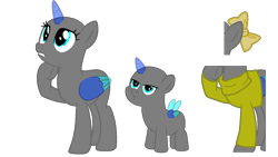 Size: 1920x1080 | Tagged: safe, artist:intfighter, imported from derpibooru, oc, oc only, alicorn, pony, alicorn oc, bald, base, bow, clothes, colt, duo, female, hair bow, horn, male, mare, pony base, raised hoof, simple background, thinking, transparent background, two toned wings, wings