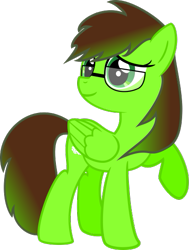 Size: 409x542 | Tagged: safe, artist:bronyxceed, imported from derpibooru, oc, oc only, oc:cloud, pegasus, pony, glasses, pegasus oc, simple background, solo, transparent background, wings