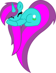 Size: 325x422 | Tagged: safe, artist:bronyxceed, imported from derpibooru, oc, oc only, oc:winter rose, pony, unicorn, eyes closed, heart pony, horn, simple background, solo, transparent background, unicorn oc