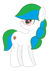 Size: 782x1020 | Tagged: safe, artist:bronyxceed, imported from derpibooru, oc, oc only, oc:fuzzy heart, earth pony, pony, base used, earth pony oc, glasses, simple background, solo, transparent background