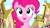 Size: 1280x720 | Tagged: safe, edit, edited screencap, imported from derpibooru, screencap, pinkie pie, pinkie pride, cute, diapinkes, female, g1, g4, implied danny, implied g1, implied megan, implied molly, mare, ponyville, speech, talking