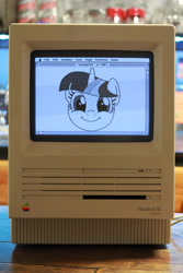 Size: 5184x3456 | Tagged: safe, imported from derpibooru, photographer:sometwifag, twilight sparkle, alicorn, pony, unicorn, computer, cute, irl, macintosh, photo, smiling, twiabetes