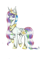 Size: 1700x2338 | Tagged: safe, artist:careness, imported from derpibooru, princess celestia, alicorn, pony, female, simple background, solo, traditional art, transparent background, wet, wet mane