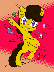 Size: 489x652 | Tagged: safe, artist:larrykitty, artist:php156, imported from derpibooru, oc, oc only, oc:terra, earth pony, pony, colt, commission, earth pony oc, jewels, male, solo