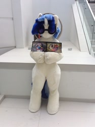 Size: 717x960 | Tagged: safe, artist:luna_b_, imported from derpibooru, dj pon-3, vinyl scratch, human, pony, babscon, babscon 2016, clothes, cosplay, costume, fursuit, irl, irl human, photo, ponysuit, solo