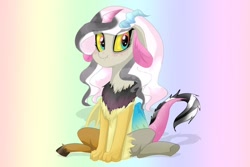 Size: 1024x683 | Tagged: safe, artist:pizza lord, imported from derpibooru, oc, oc:ulysses, draconequus, hybrid, adorabetes, child, cute, foal, interspecies offspring, offspring, parent:discord, parent:fluttershy, parents:discoshy