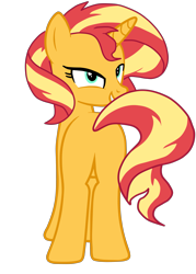 Size: 4303x6000 | Tagged: safe, artist:gmaplay, imported from derpibooru, sunset shimmer, pony, unicorn, equestria girls, bunset shimmer, butt, featureless crotch, female, plot, seductive, seductive look, simple background, solo, transparent background