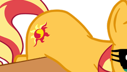 Size: 431x246 | Tagged: safe, artist:gmaplay, imported from derpibooru, sunset shimmer, pony, unicorn, butt, female, flank, hip, simple background, solo, transparent background