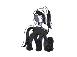 Size: 1600x1200 | Tagged: safe, artist:kb-gamerartist, imported from derpibooru, zecora, pony, zebra, alternate hairstyle, black panther, chadwick boseman, clothes, cosplay, costume, crossover, female, helmet, marvel, marvel cinematic universe, mask, raised hoof, simple background, solo, t'challa, transparent background, tribute